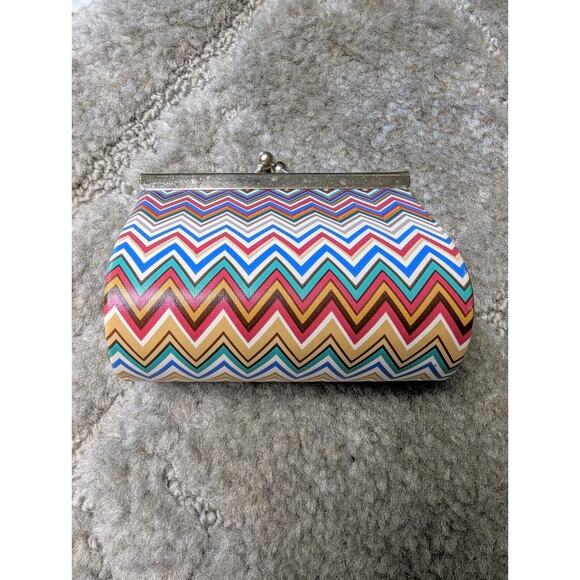 Chevron Kiss Lock Coin Purse multicolor petite purse accessory cute change purse - Picture 2 of 8